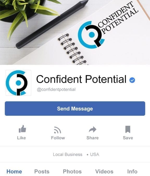 Logo and branding for local business Confident Potential