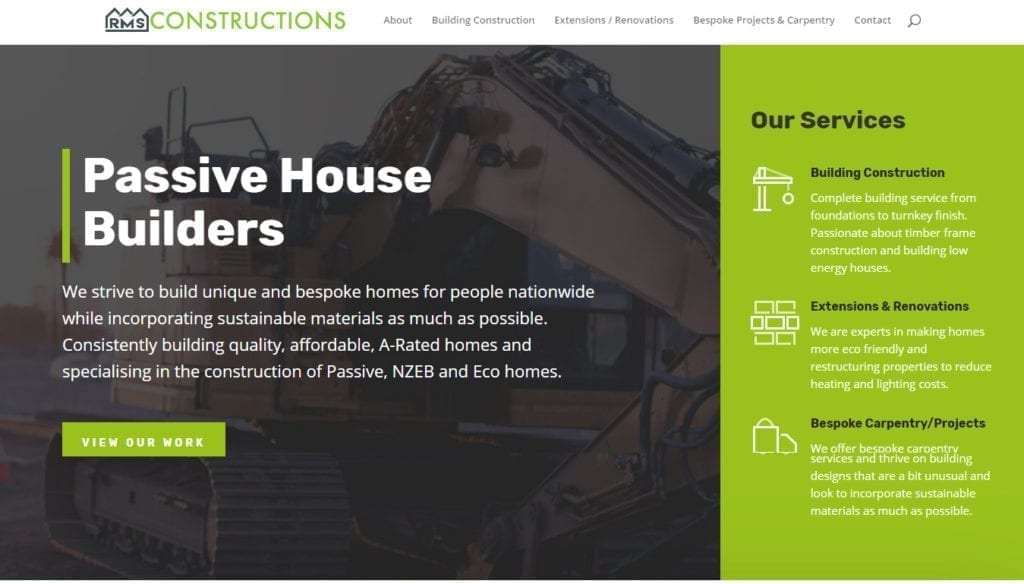 Brochure Website Design for Construction Company