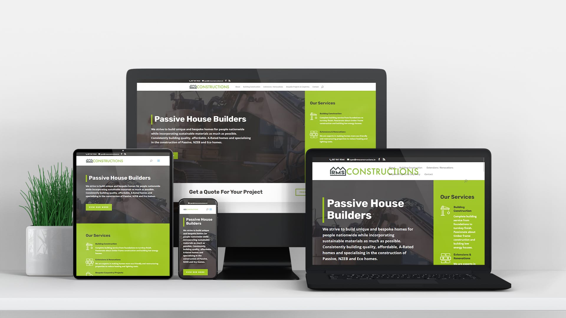 RMS construction meath design burst website design