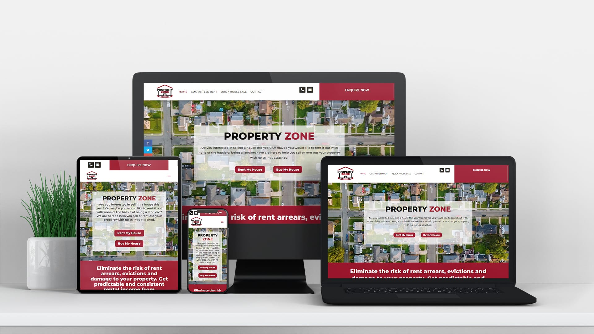 property zone design burst website design