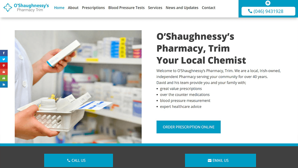 Call sot action on website design for client