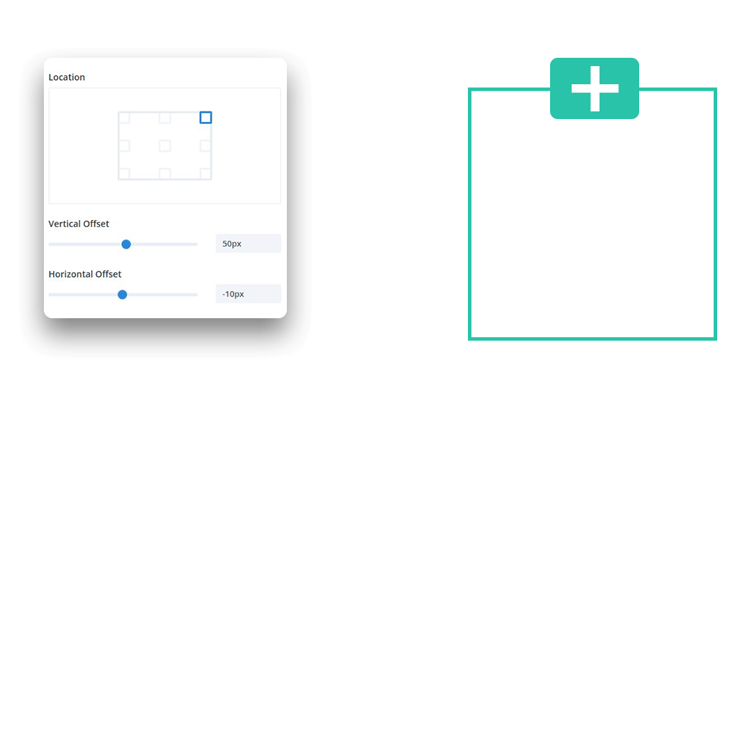 Back of animating element animation showing features of website design editor