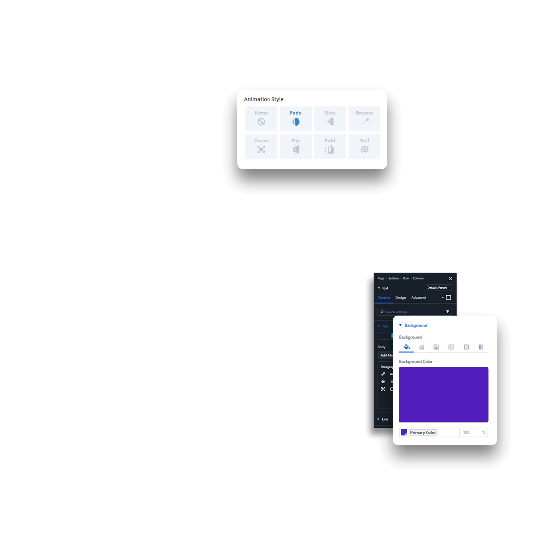 Design Construction Mockup front overlay of Divi graphics ()